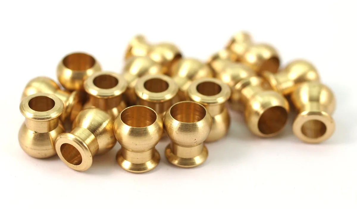 12 Raw Brass Industrial End Caps, Findings, (11x10x9 Mm) D0160