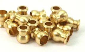 12 Raw Brass Industrial End Caps, Findings, (11x10x9 Mm) D0160