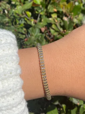 14k Gold Diamond Cut 4MM Bracelet