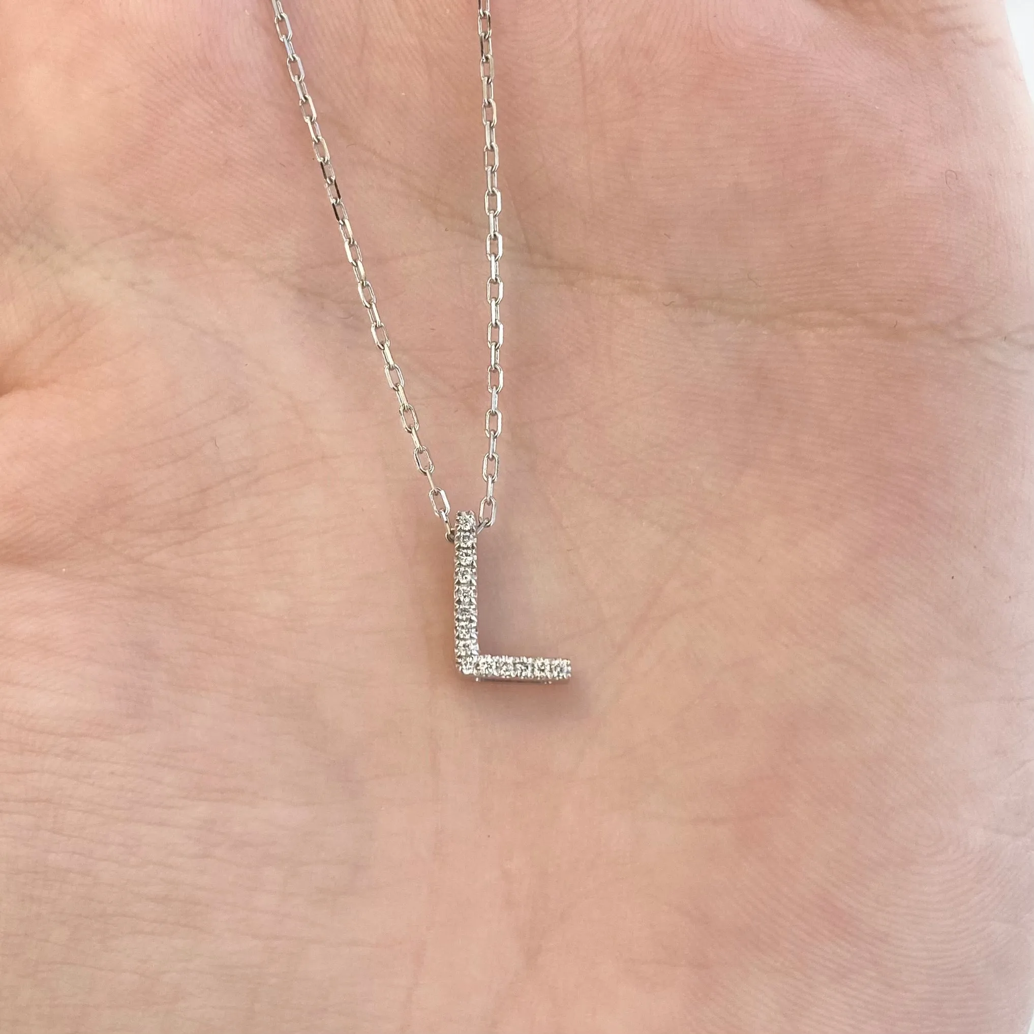 14k Gold Diamond Letter Pendant