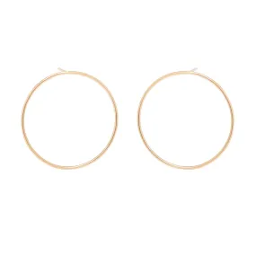 14k Large Front Facing Circle Drop Earrings - SALE