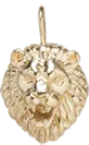 14k Lion Head Charm Pendant