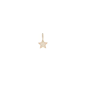 14k Midi Bitty Pavé Diamond Star Charm