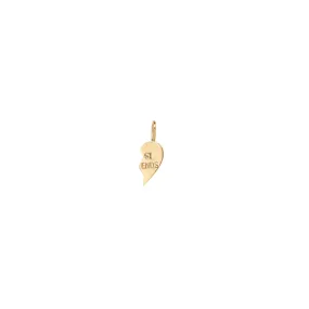 14k Midi Bitty Right Split Heart BFF Charm Charm