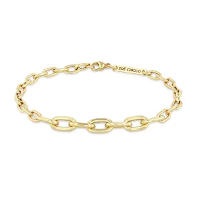 14k Mixed Medium & XL Square Oval Link Chain Bracelet