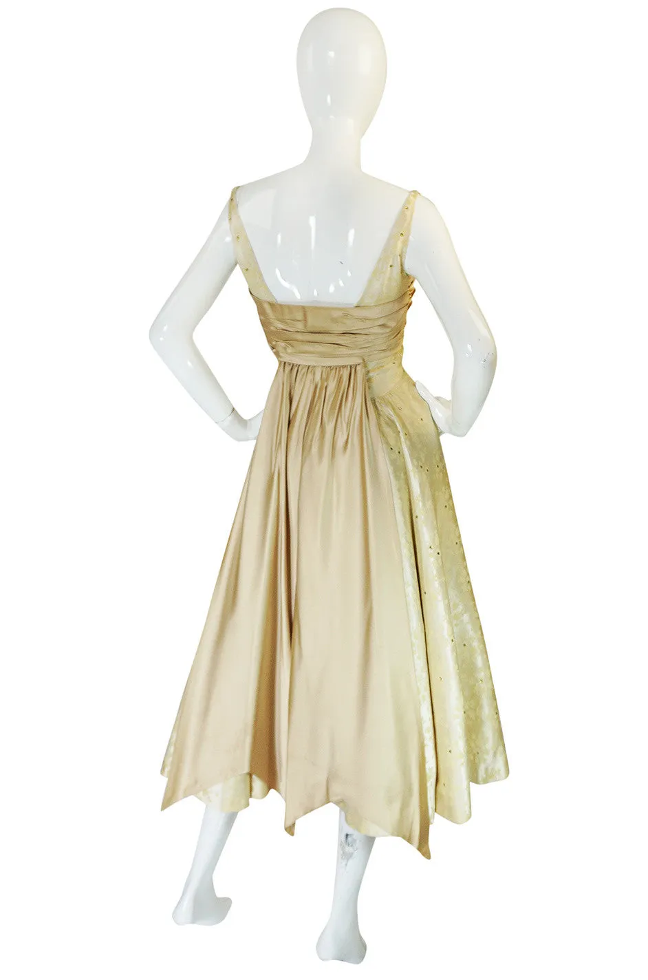 1950s David Hart Brocade & Rhinestone Dress