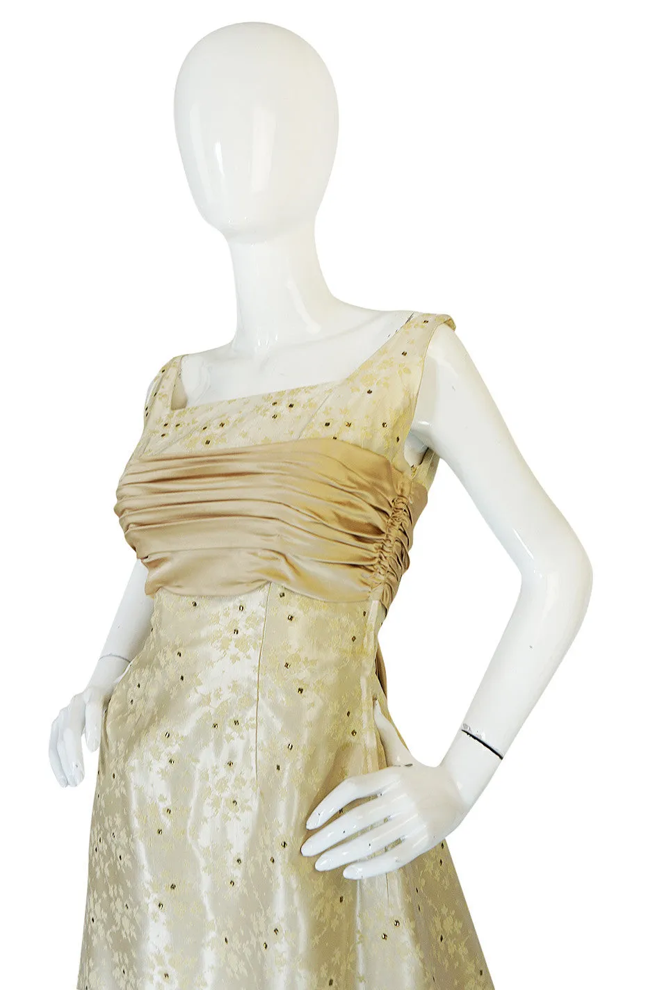 1950s David Hart Brocade & Rhinestone Dress