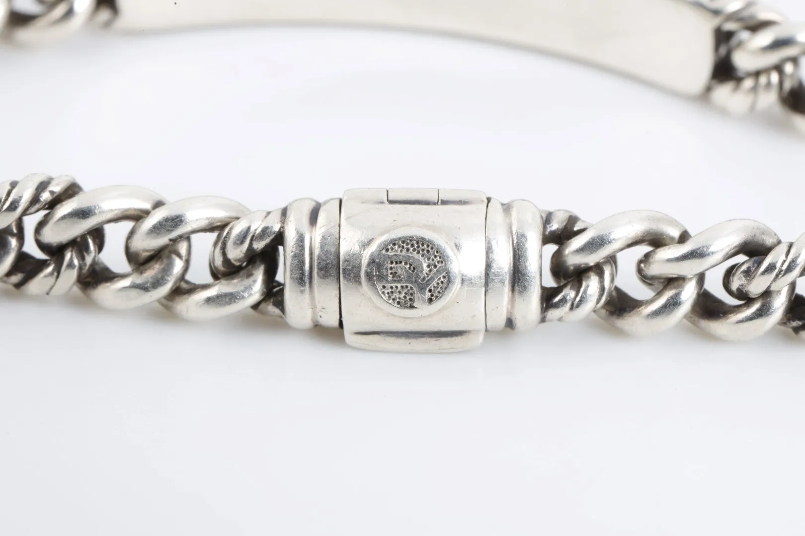 7" David Yurman 925 Silver 1.00tcw Diamond Pave ID Bracelet (23.94g.)