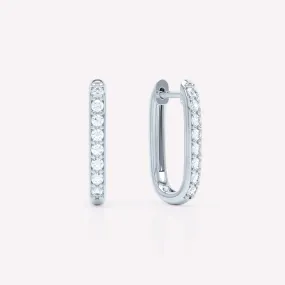 Allday 14K Whitegold Huggies w. Diamonds