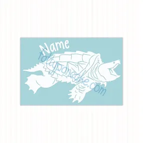 Alligator Snapping Turtle Decal, Waterproof Vinyl Decal, Cute Reptile Gift