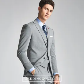 Anthony Groom Grey Suit, Vest, Pants (3 Piece)