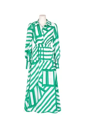 Asha Maxi Dress - Green Print