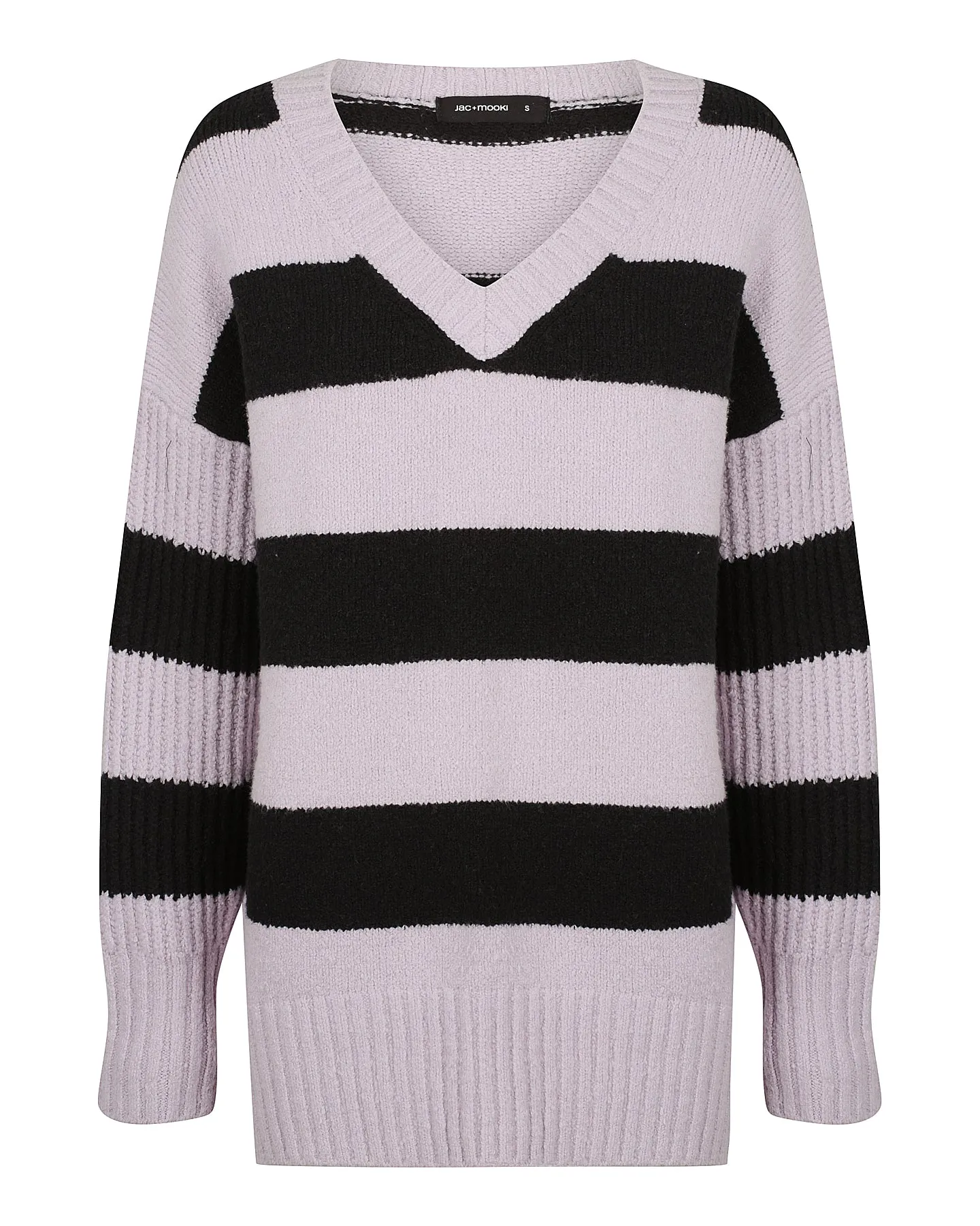 AVA SWEATER - LILAC STRIPE