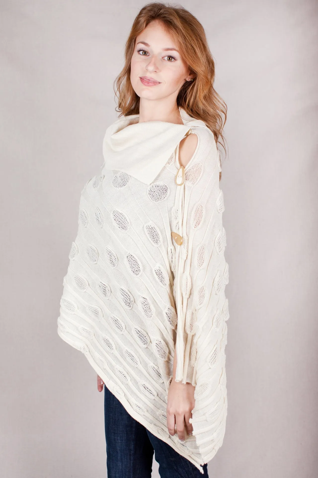 Baby Alpaca Shawl - Globo - Ivory