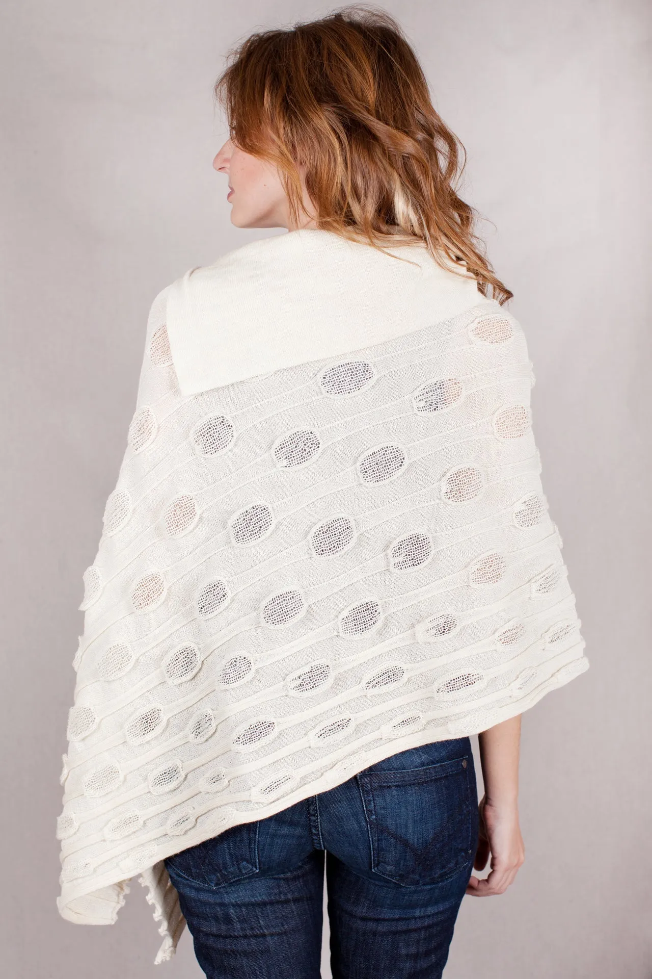 Baby Alpaca Shawl - Globo - Ivory