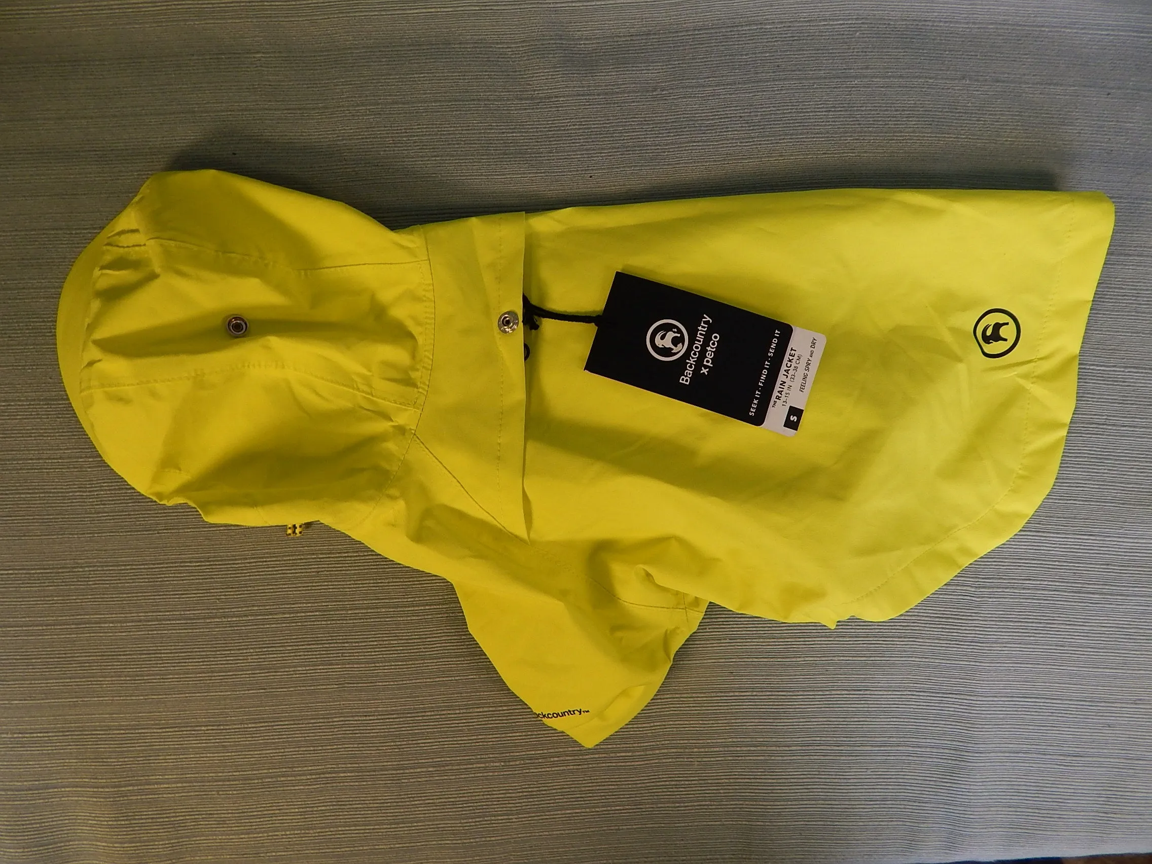 Backcountry x Petco Yellow Rain Jacket - Sizes XS and S - BRAND NEW!