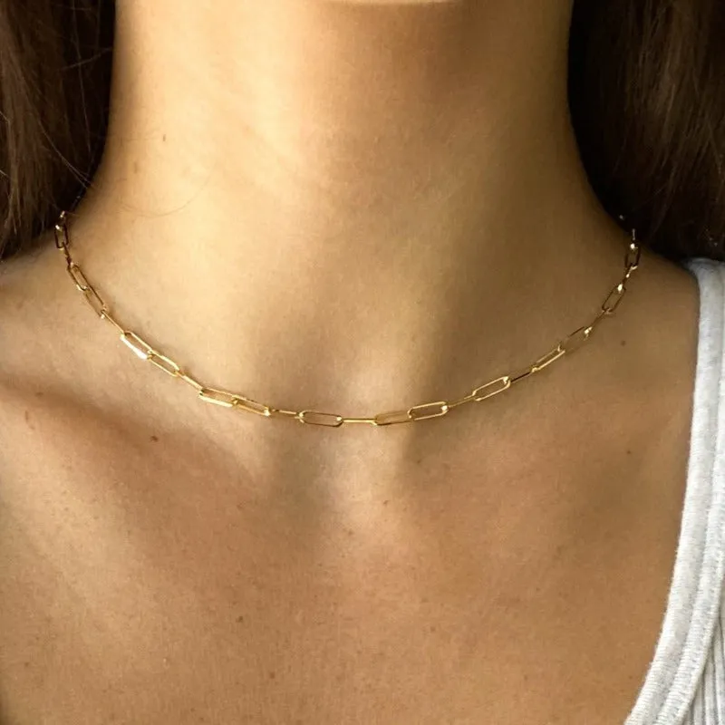 Bold Paperclip Chain Necklace