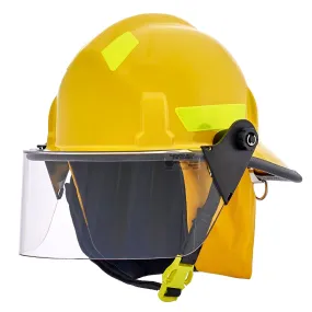 Cairns 360S, yellow, 4 Standard Faceshield, Economy Flannel Liner, Nomex Earlap, Nomex Chinstrap w/ Quick Release, Lime/Yellow Reflexite, Tetrabar