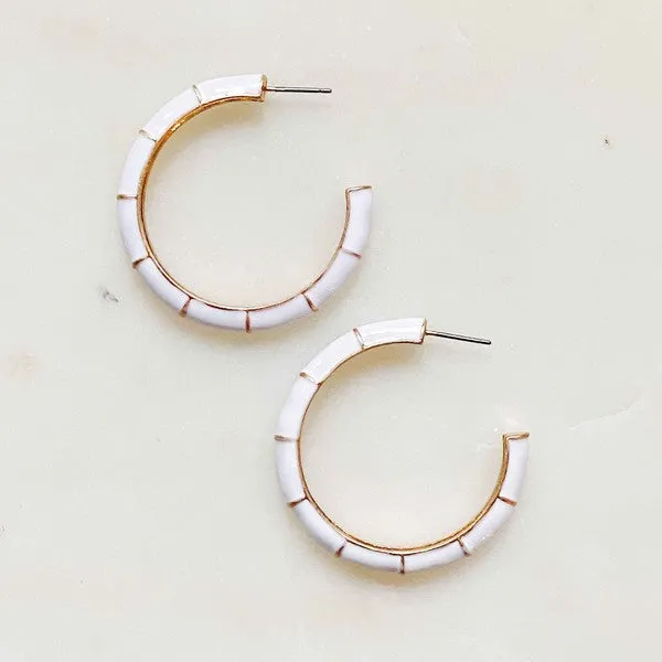 Candy Drop Colored Hoop Earrings