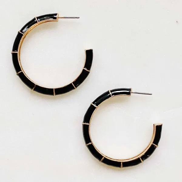 Candy Drop Colored Hoop Earrings