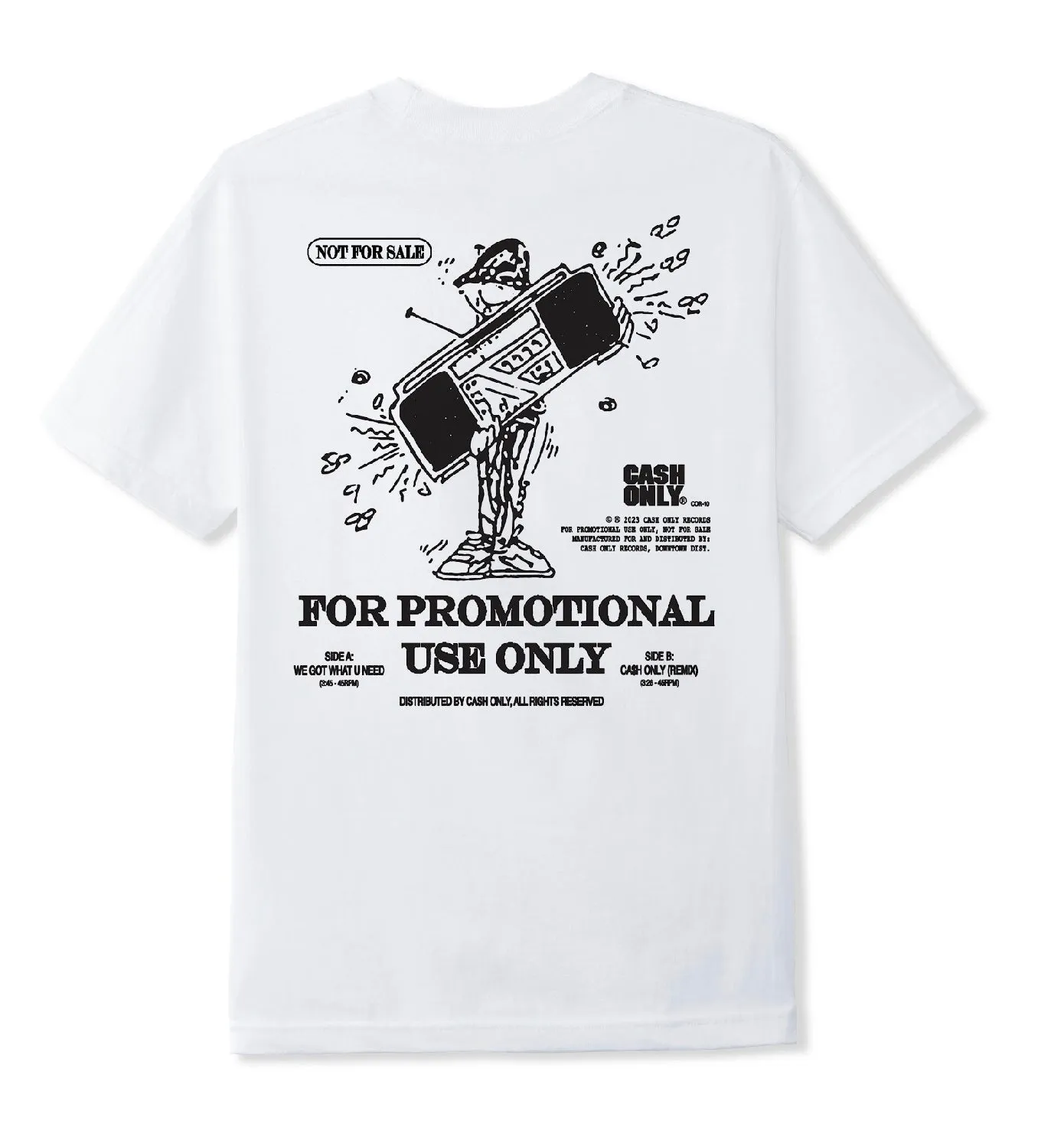 Cash Only Promotional Use Tee / White