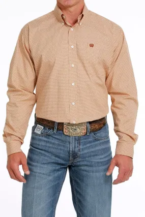 Cinch Shirt Mens Orange Pattern