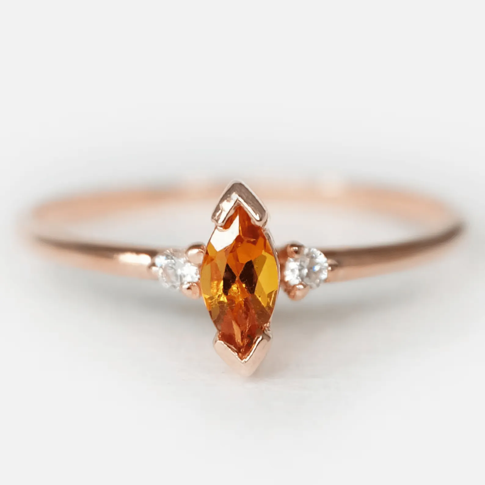 Citrine Diamond Ring Madeleine