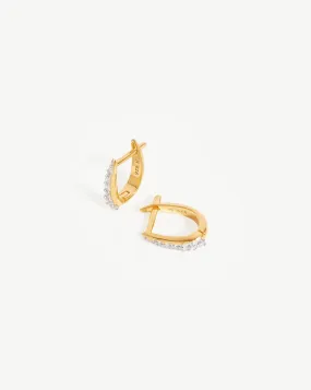 Claw Huggies | 18ct Gold Plated Vermeil/Pavé