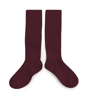 Collegien Knee Socks - bordeaux