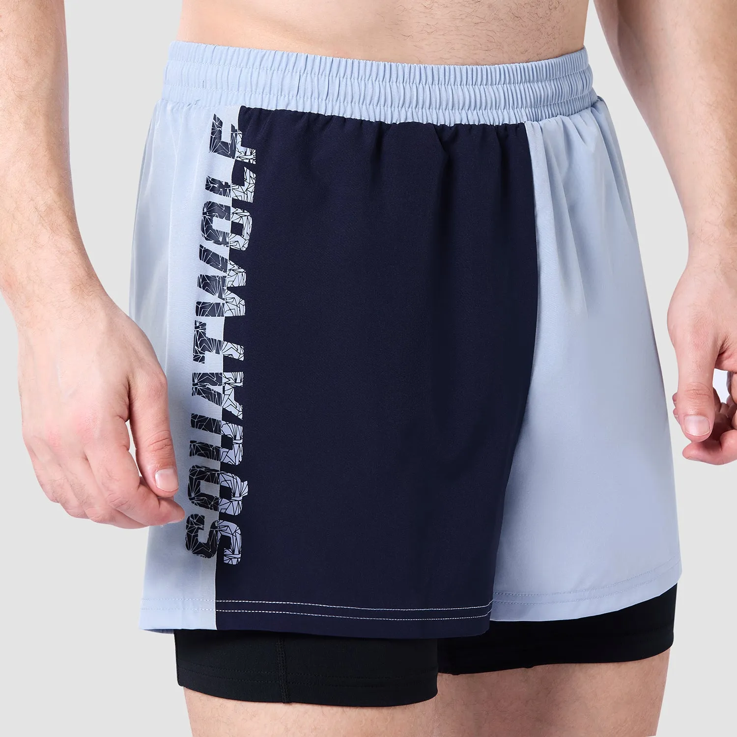 Core 5" Split 2-In-1 Shorts - Skyway & Navy