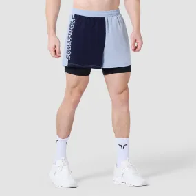 Core 5" Split 2-In-1 Shorts - Skyway & Navy