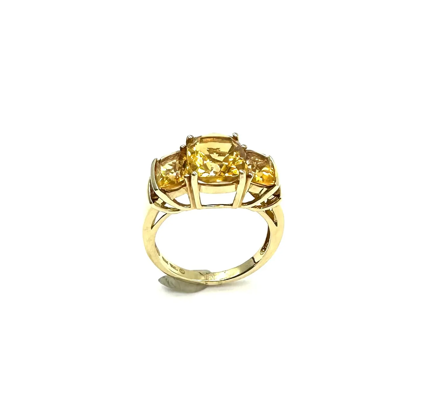 Cushion Cut Citrine Ring