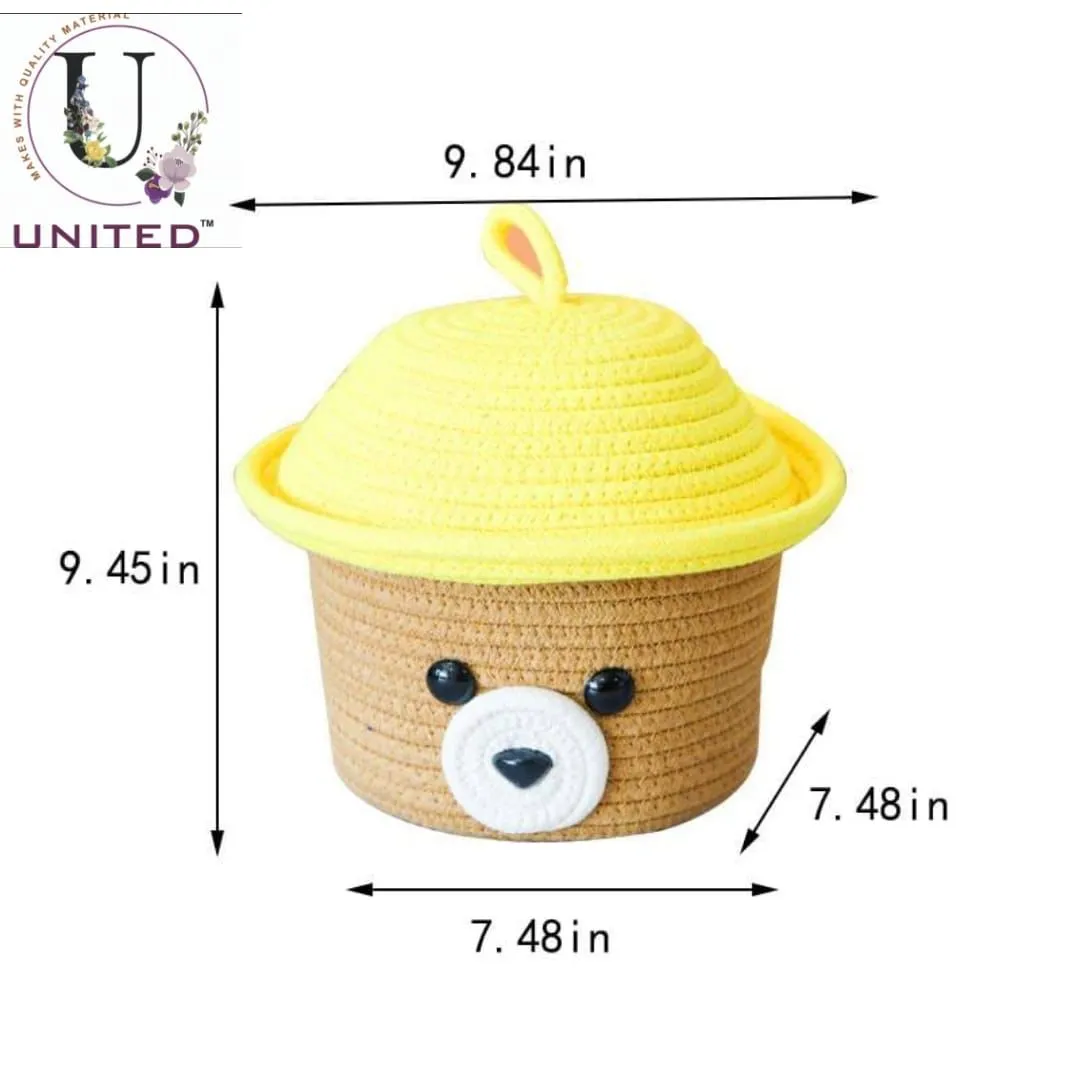 Cute Yellow and Brown shade  Storage Organizer Basket -PANI001OBB