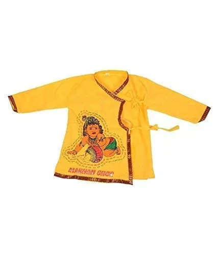 Dazzling Yellow Colored Krishna Costume Wear For Kids