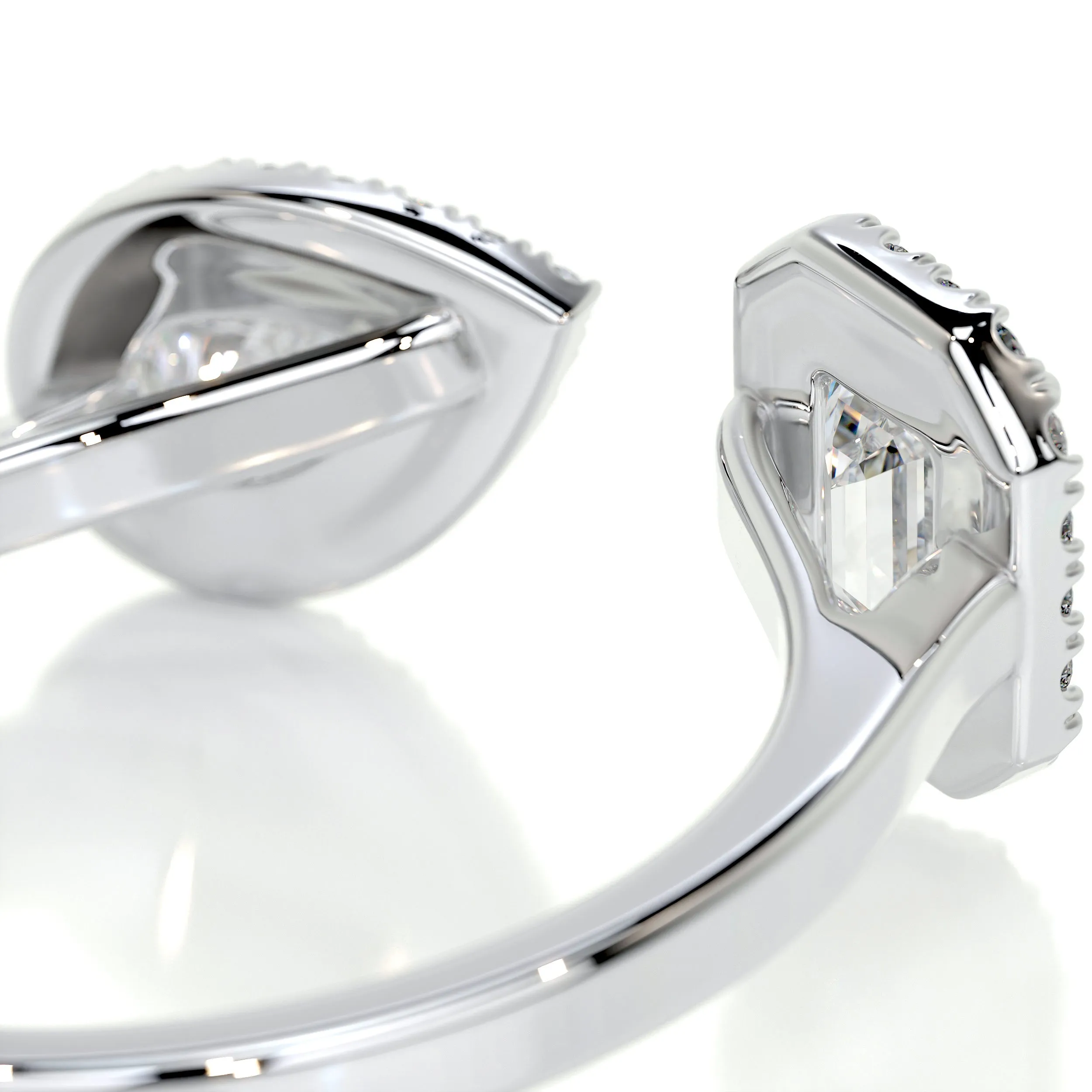 Edith Designer Diamond Ring   (1.2 Carat) -18K White Gold