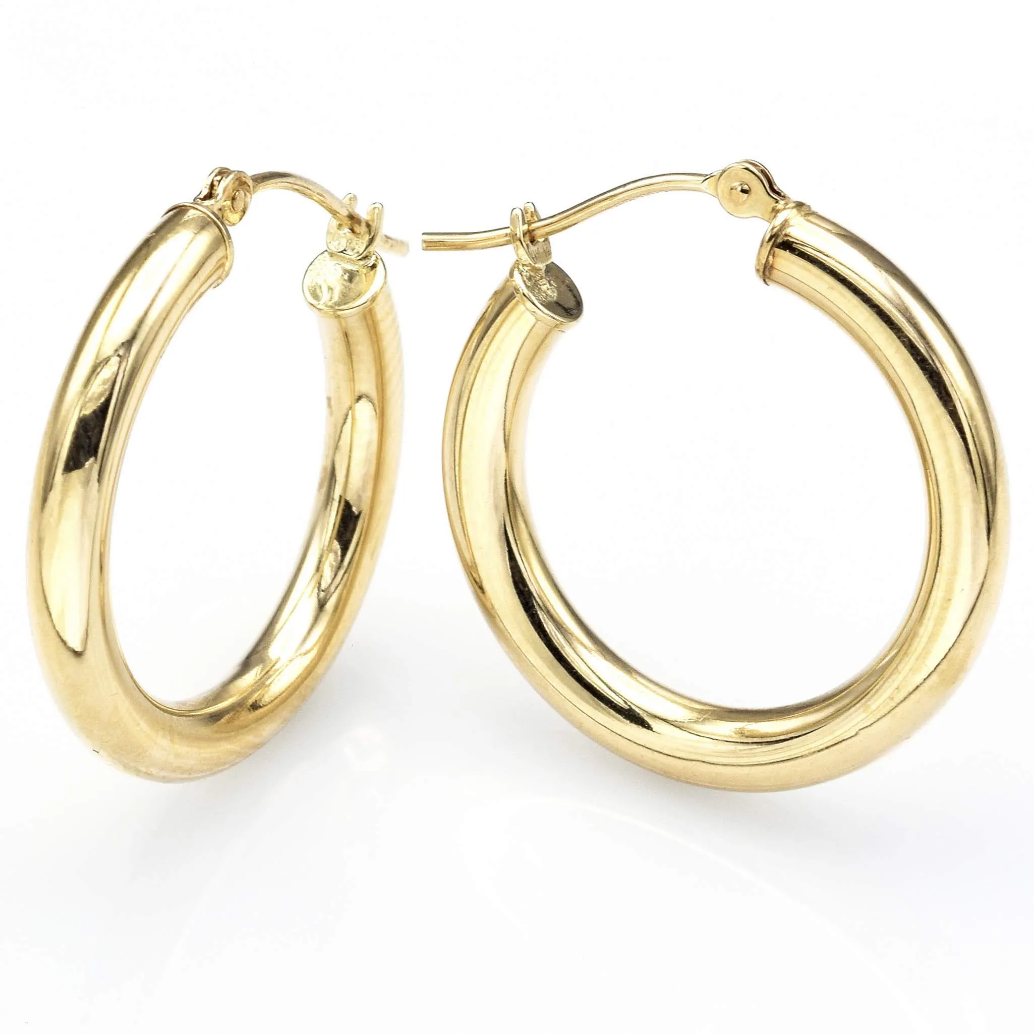 Estate 14K Yellow Gold 3 mm Hoop Earrings