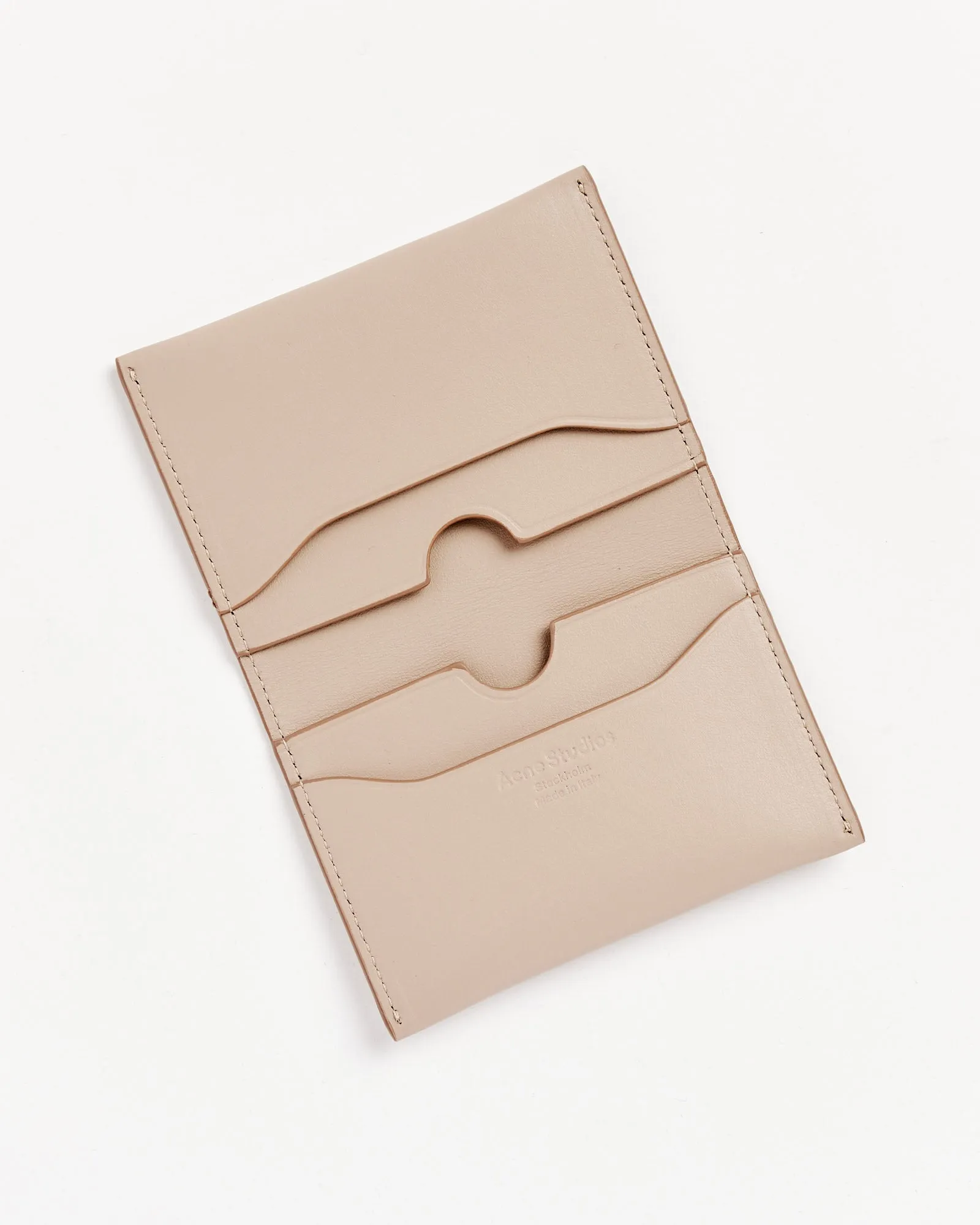 Folded Wallet in Taupe Beige