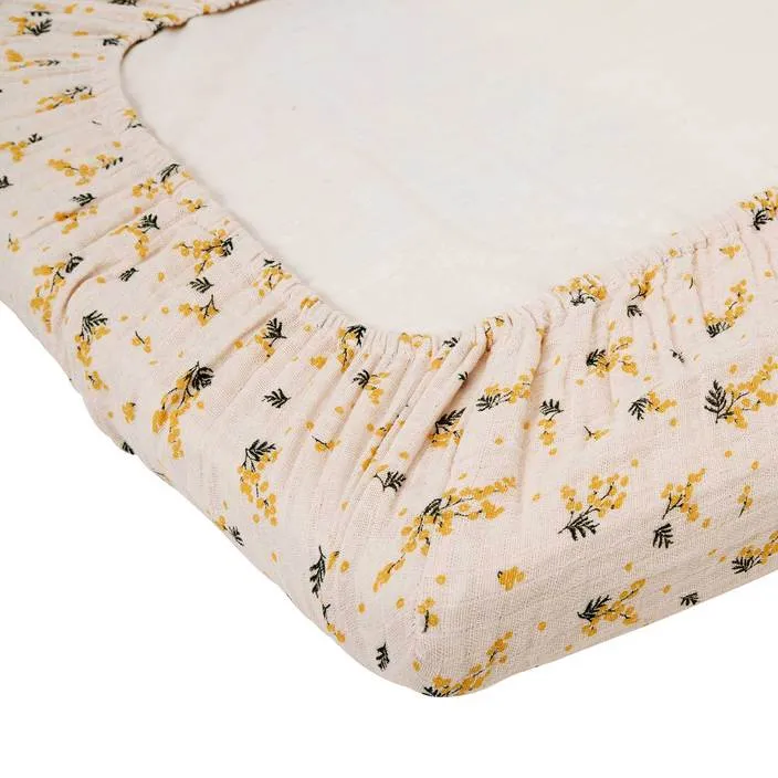 Garbo&Friends Mimosa Muslin Fitted Sheet Cot