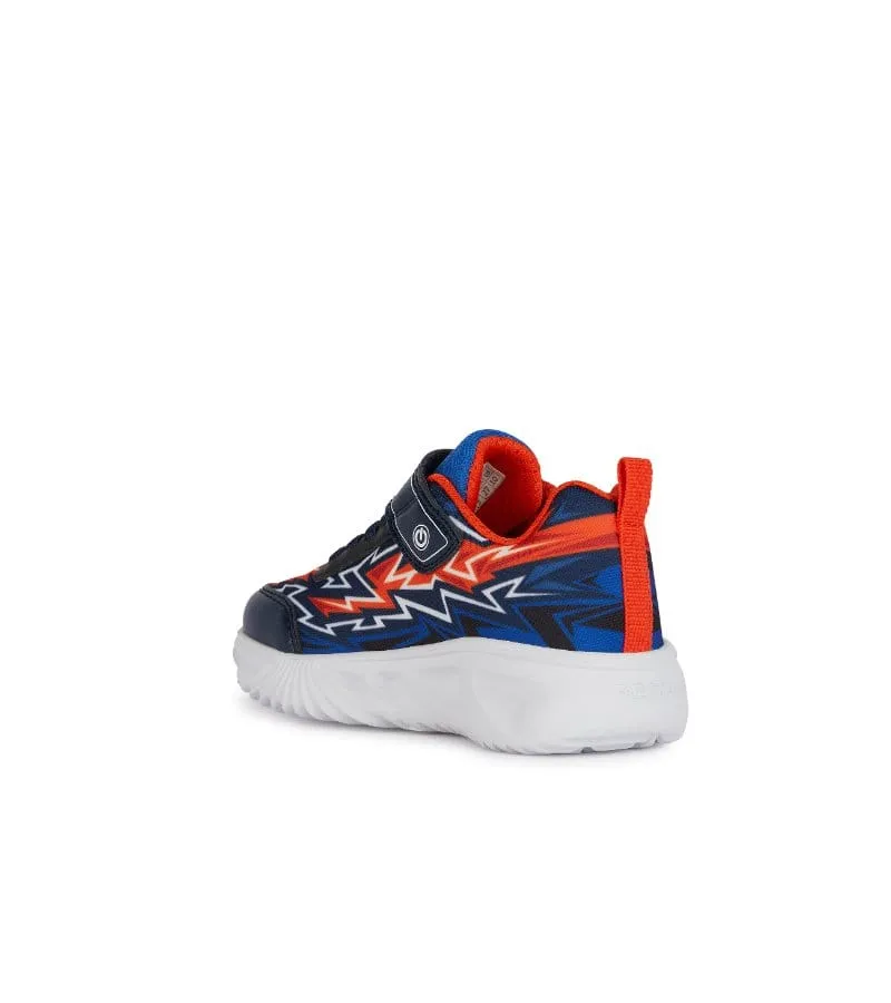 Geox Boys Light Up Sole Navy Design Trainer Assister - J45DZB