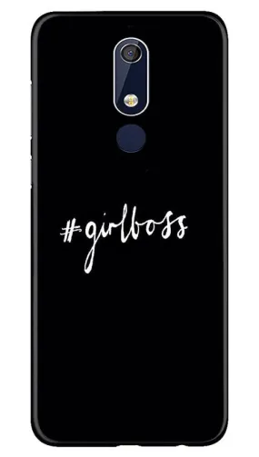 #GirlBoss Mobile Back Case for Nokia 5.1 (Design - 266)