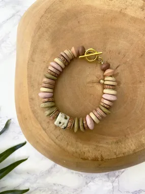 globetrotter chunky bracelet - pink mix