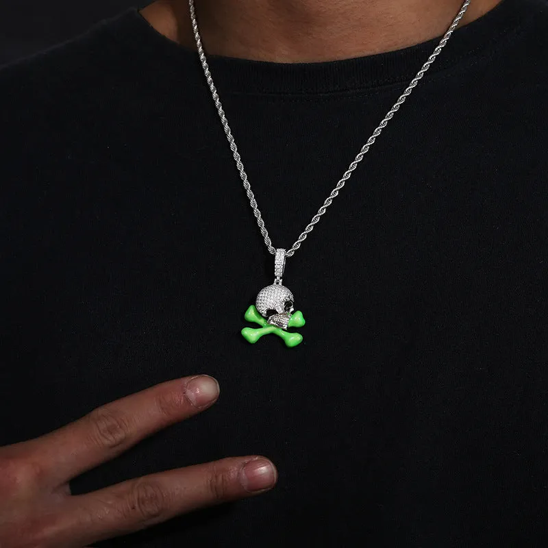 Glow Crossbone Skull Pendant