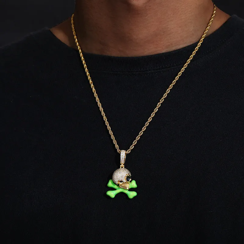 Glow Crossbone Skull Pendant