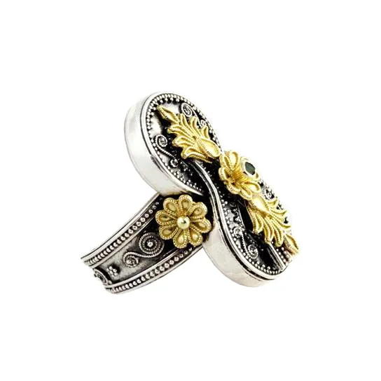 Gordian Knot Silver & Gold Ring