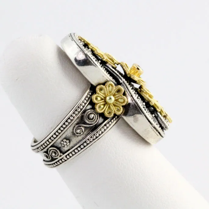 Gordian Knot Silver & Gold Ring