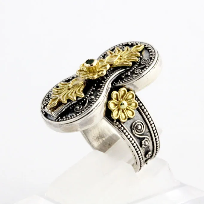 Gordian Knot Silver & Gold Ring