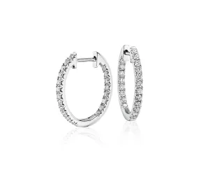 Inside Out Diamond Hoop Earrings