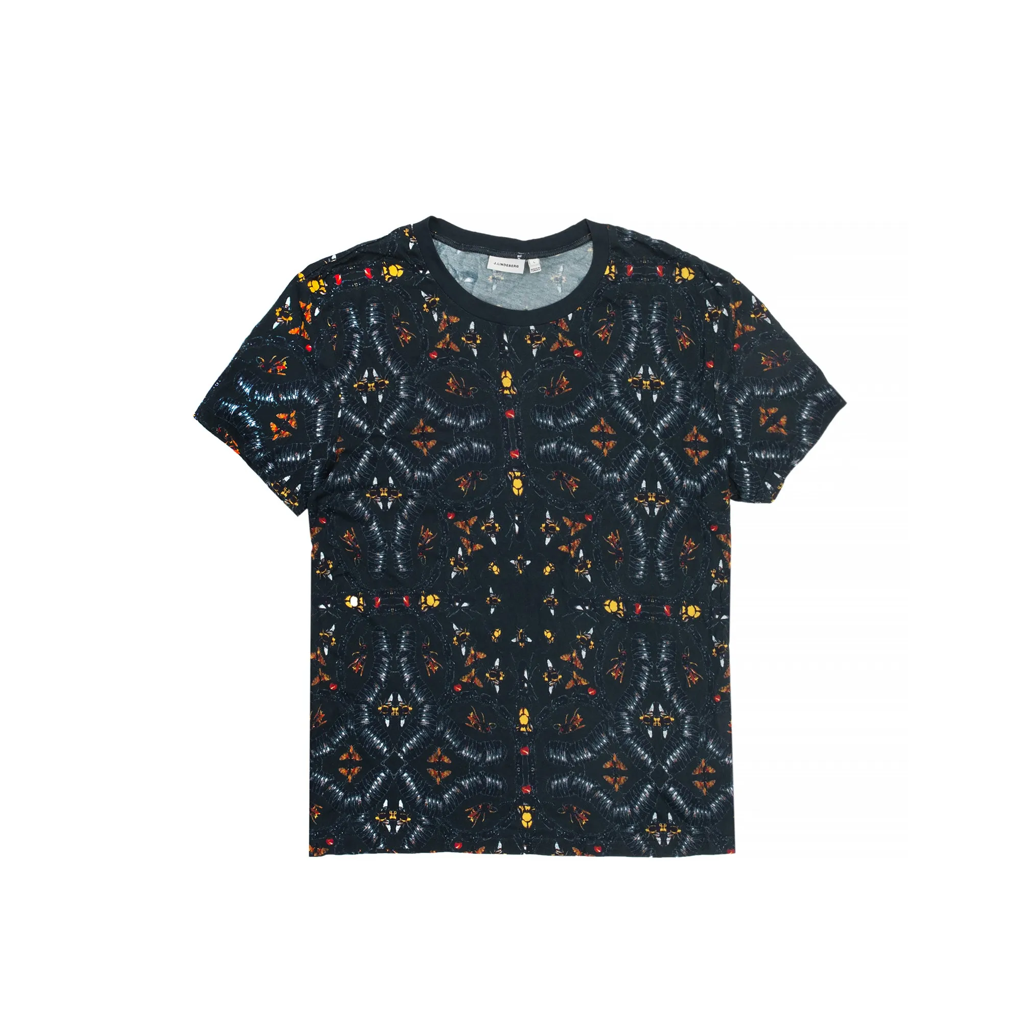 J. Lindeberg Mens Sev Crew Snug Allover Print SS Tee