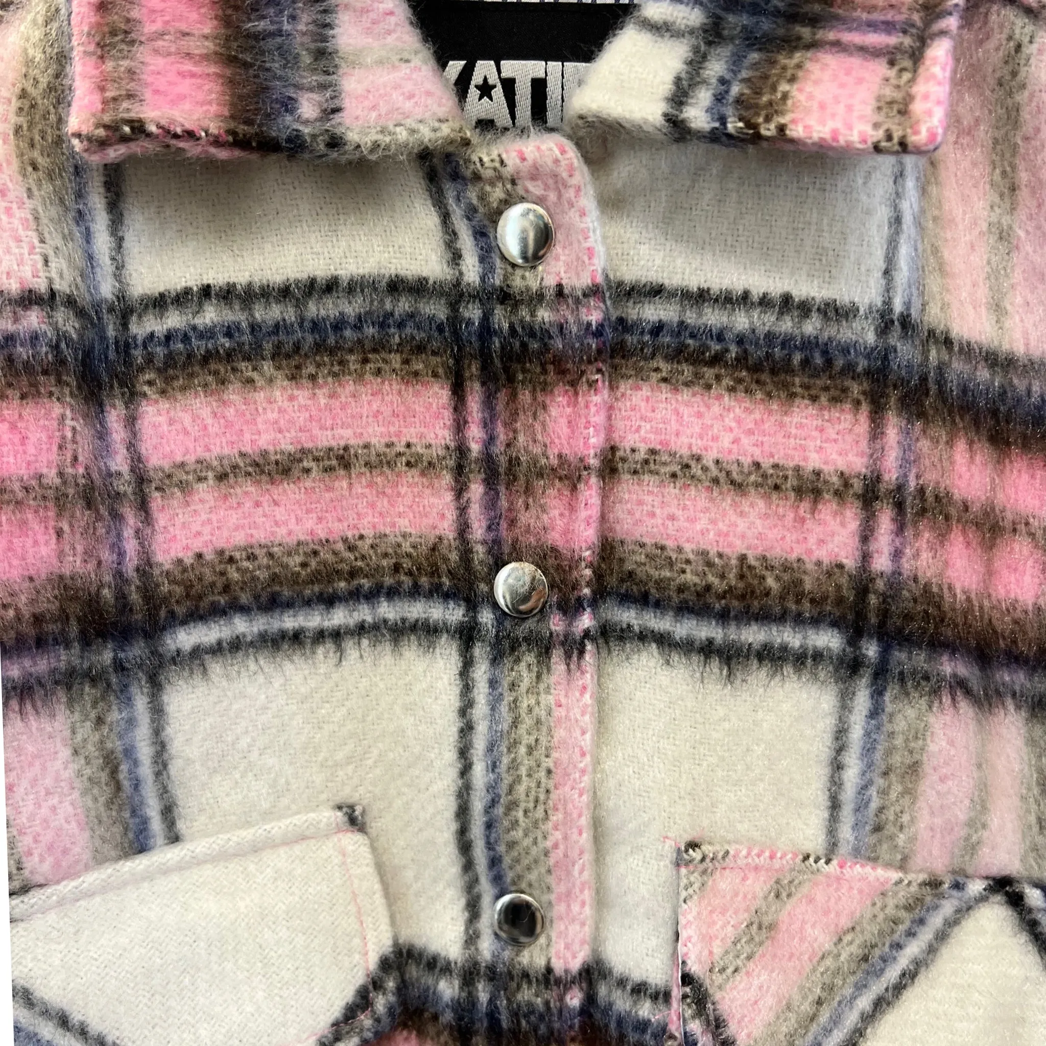 Katie J Girls - Plaid Jacket - PINK