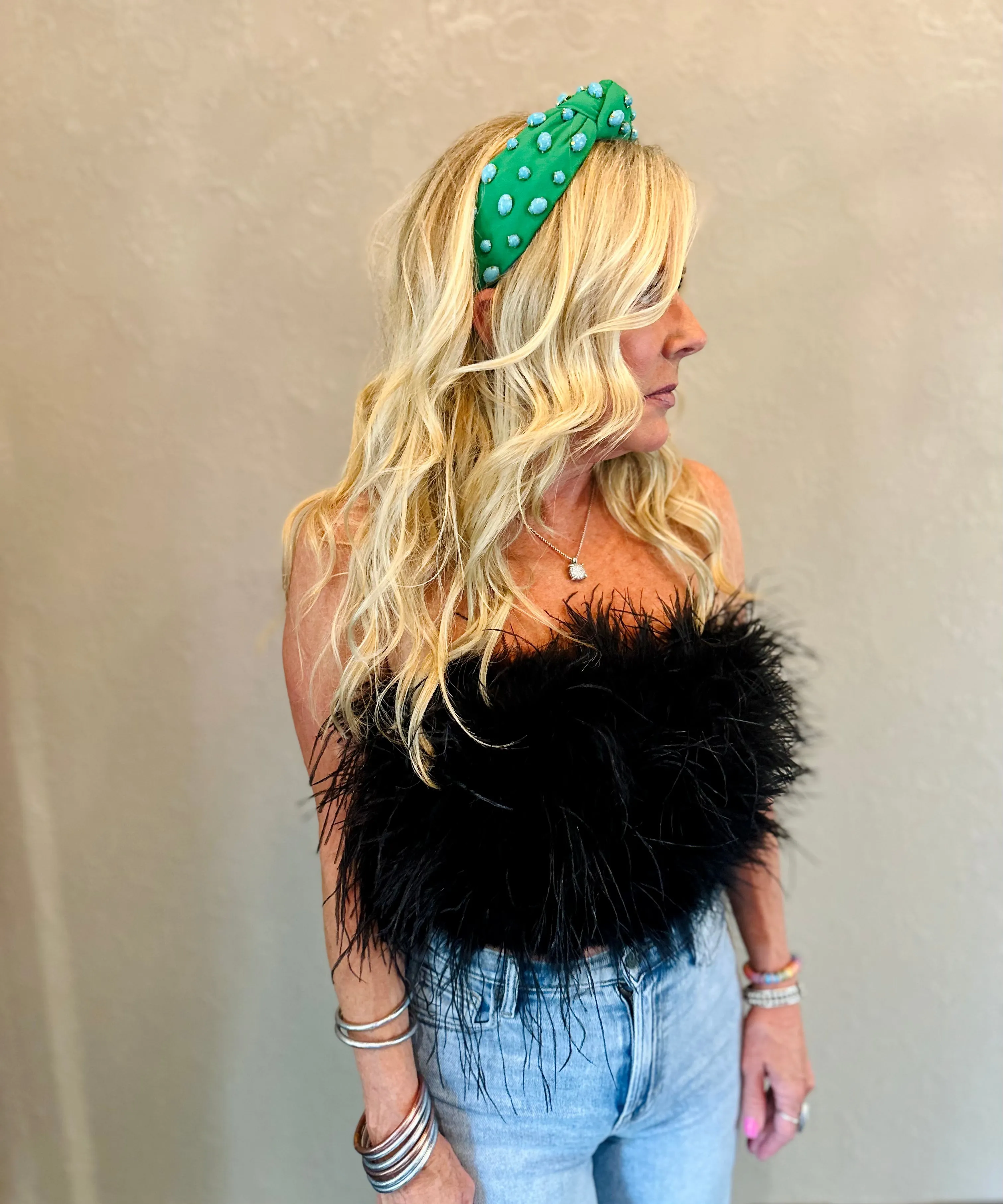 Kelly Green Embellished Headband